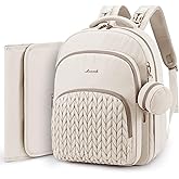 LOVEVOOK Diaper Bag Backpack, Baby Bag with Changing Pad for Mom Dad, Large Waterproof Mommy Bag with Stroller Buckles, Travel Essential with Pacifier Case & Insulated Bottle Pockets, Beige-khaki