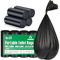 Lot De 50 Coagulants WC Portables - Poudre Absorbante Urine, Gélifie Pour Toilette Sèche, Sacs Hygiéniques, Idéal Camping/voyage