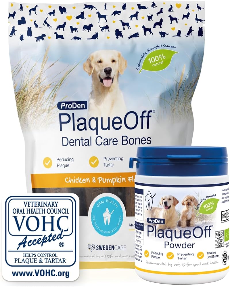 ProDen PlaqueOff Powder for Dogs & Cats 180g Tartar & Bad Breath