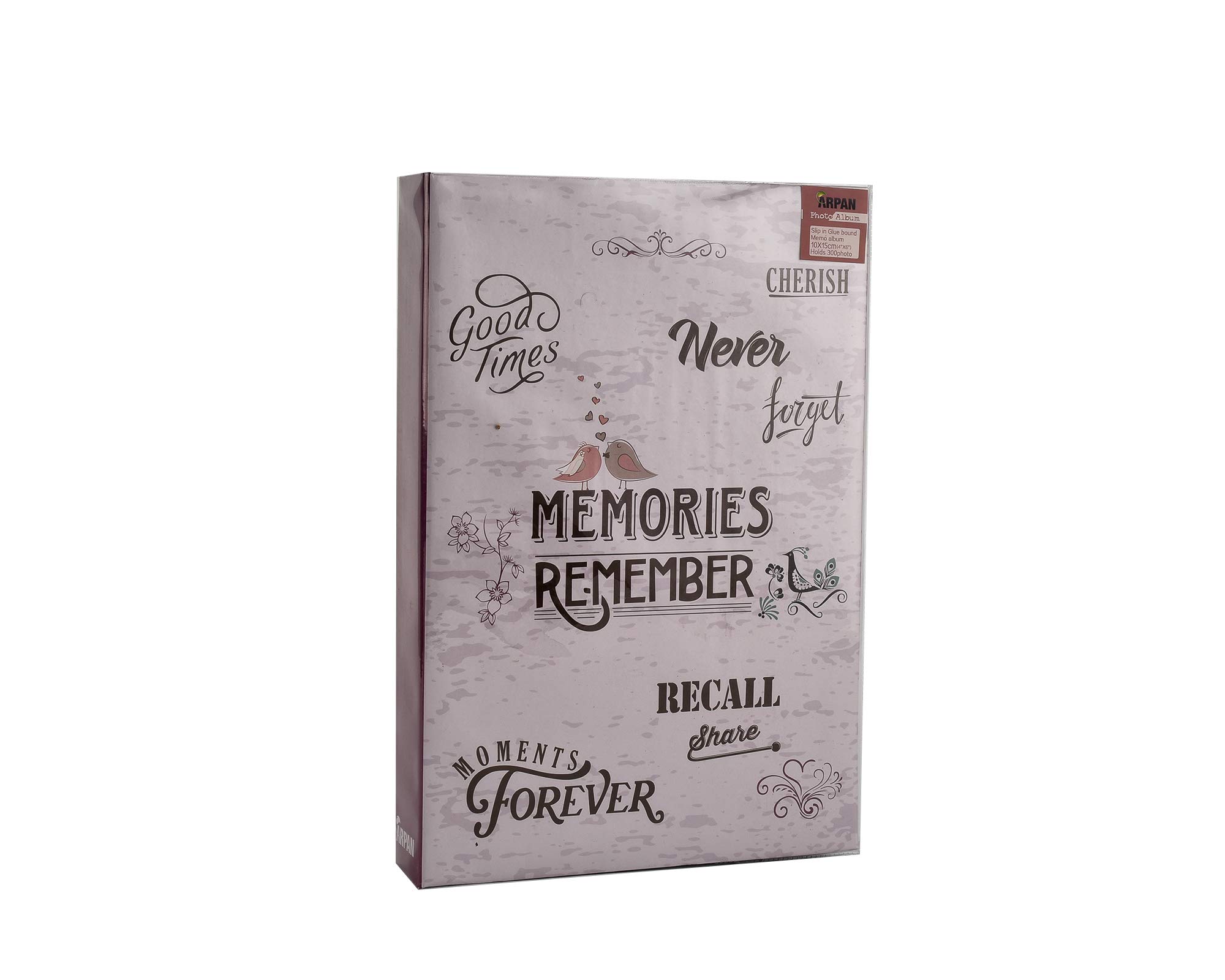 Photo Album for 300 Photos 6x4 Inch / 10x15cm with Memo Space Beside Each Photograph and Slip-in Pages (Memories)