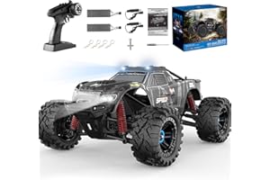 FUUY RC Cars for Adults 1:10 Large Remote Control Car 45KPH High-Speed RC Truck with 2 Batteries All Terrain Waterproof Off Road Fast RC Car with 550 Power Motor Toys Gift for Youth