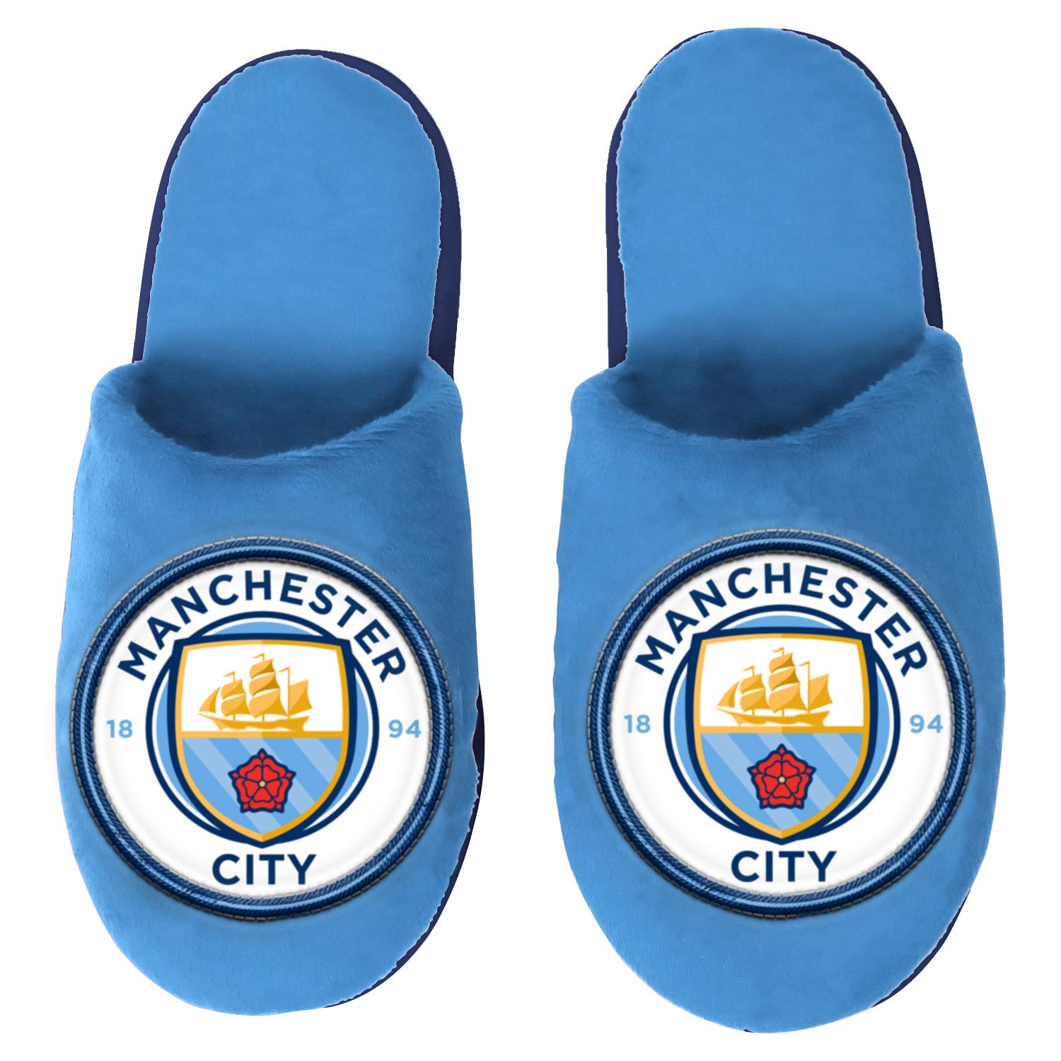 FOCO Chelsea FC Split Colour Slide Slippers, Men's - Manchester City - UK 9-10