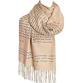 Universal Zone Captain Wentworth's letter to Anne Elliot from Persuasion by Jane Austen Shawl Scarf Wrap. Love letter, Book scarf, Jane Austen Gift.