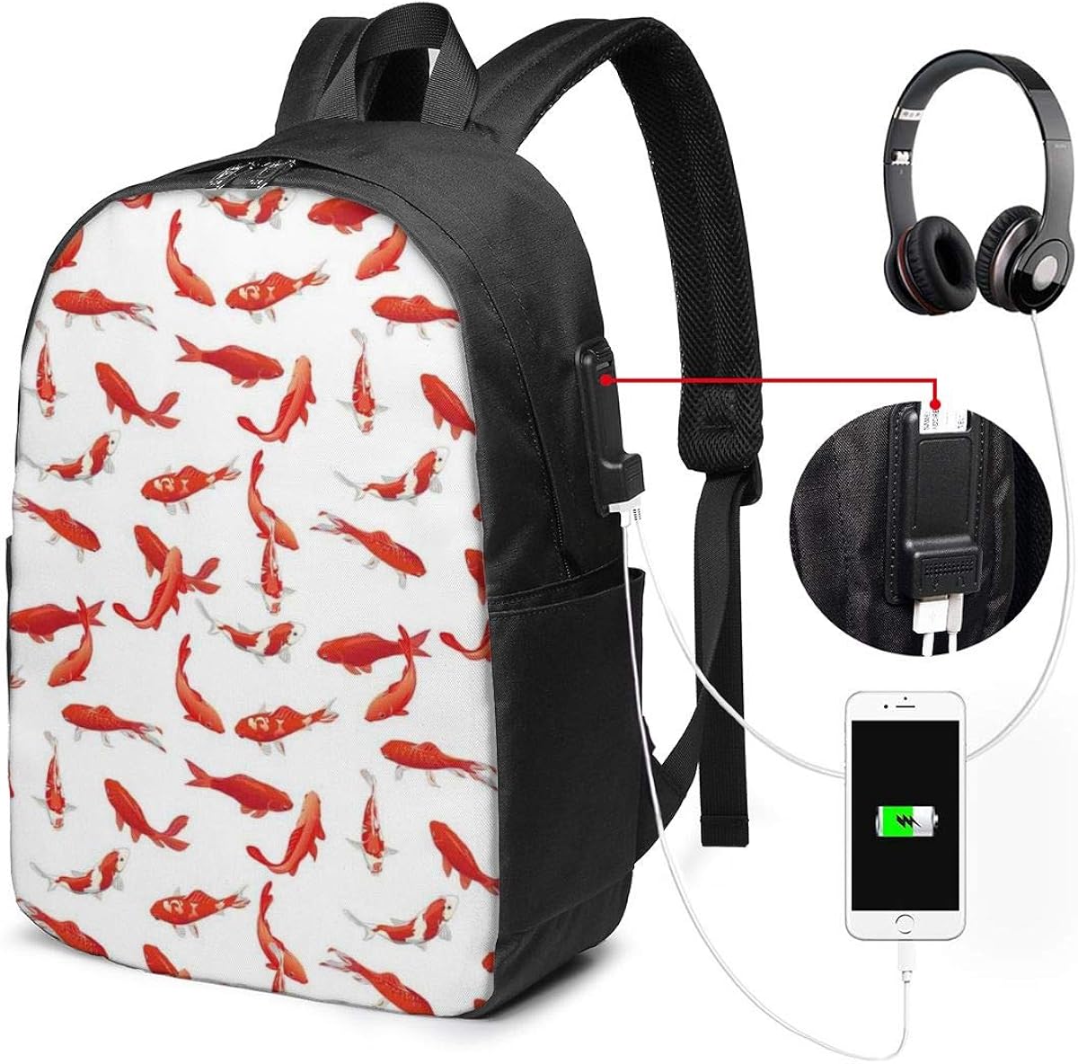 backpack with fish design