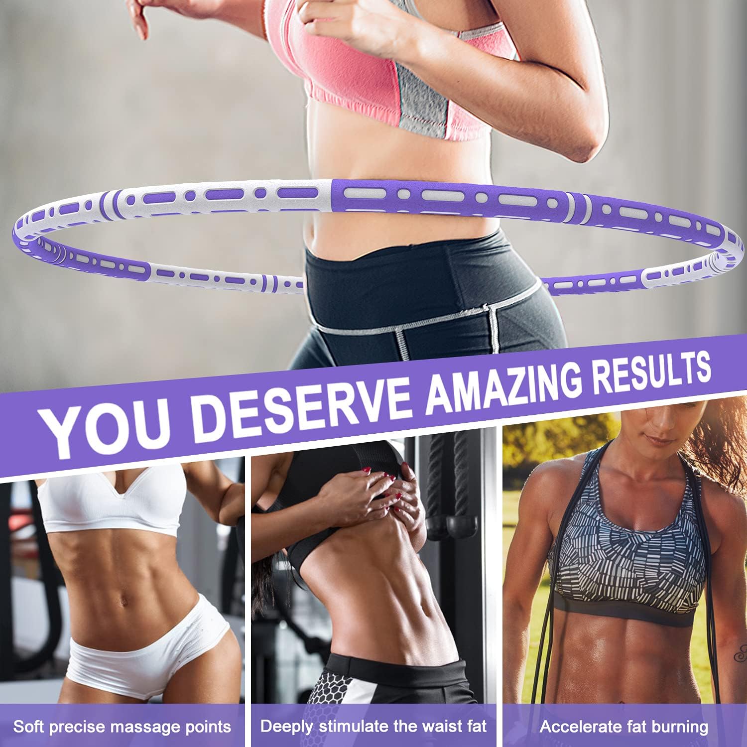 RIRGI Exercise Hoop for Adults Weighted Fitness Hoop, Exercise Circle Pilates Circles 6 Section Detachable Weighted Circle and 2lb Adjustable Weight Pilates Hoop for Men and Women : Sports & Outdoors