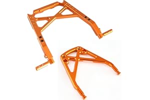 MINXID CNC Aluminum U Front & Center Bumper Support Brace Mount for 1/5 RC Car HPI Baja 5B 5T SS 5SC Upgrade Part (Orange)
