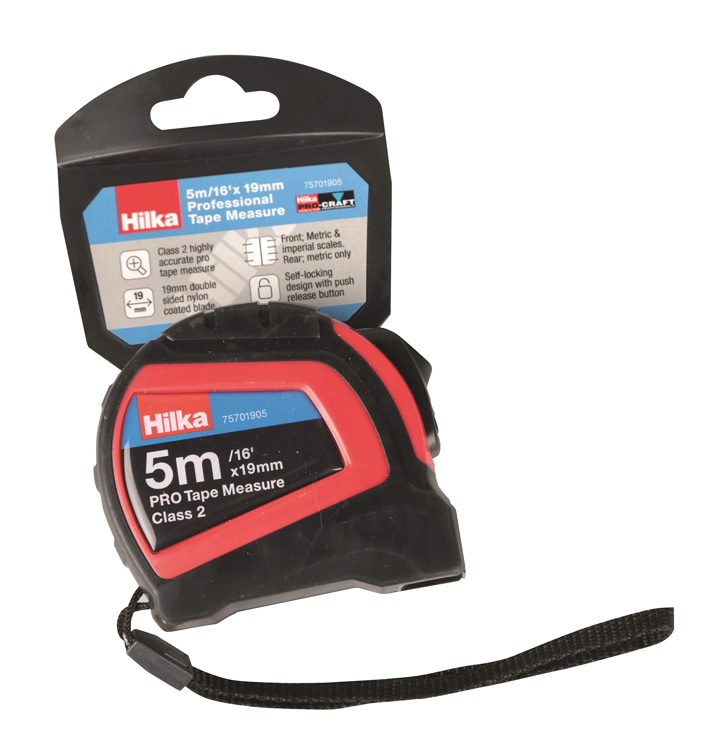 Hilka 75701905 5m/16ft x 19mm Professional Tape Measure