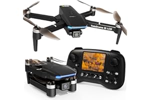 Toladrone TD31LCD Drone with Camera for Adults, Drones with LCD Screen Remote Control, Real-time Transmission, Brushless Motor, Fine Tuning Function, Headless Mode, Foldable Drone for Beginners