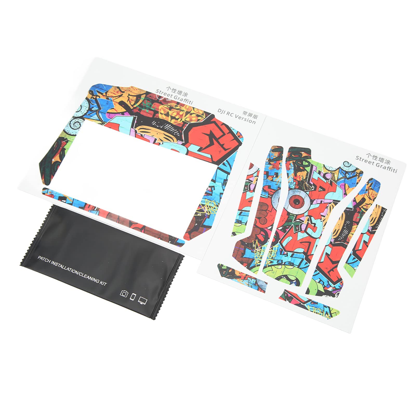 SPYMINNPOO RC Drone Sticker Removable Anti Scratch PVC Bright Colors Precise Cutting Bubble Skin Wrap for DJI Mini 3 (Type 3)