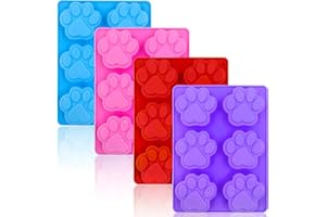 Puppy Dog Paw Silicone Molds,Non-Stick Food Grade Silicone Molds for Chocolate, Candy, Jelly, Ice Cube, Dog Treats Baking Mou
