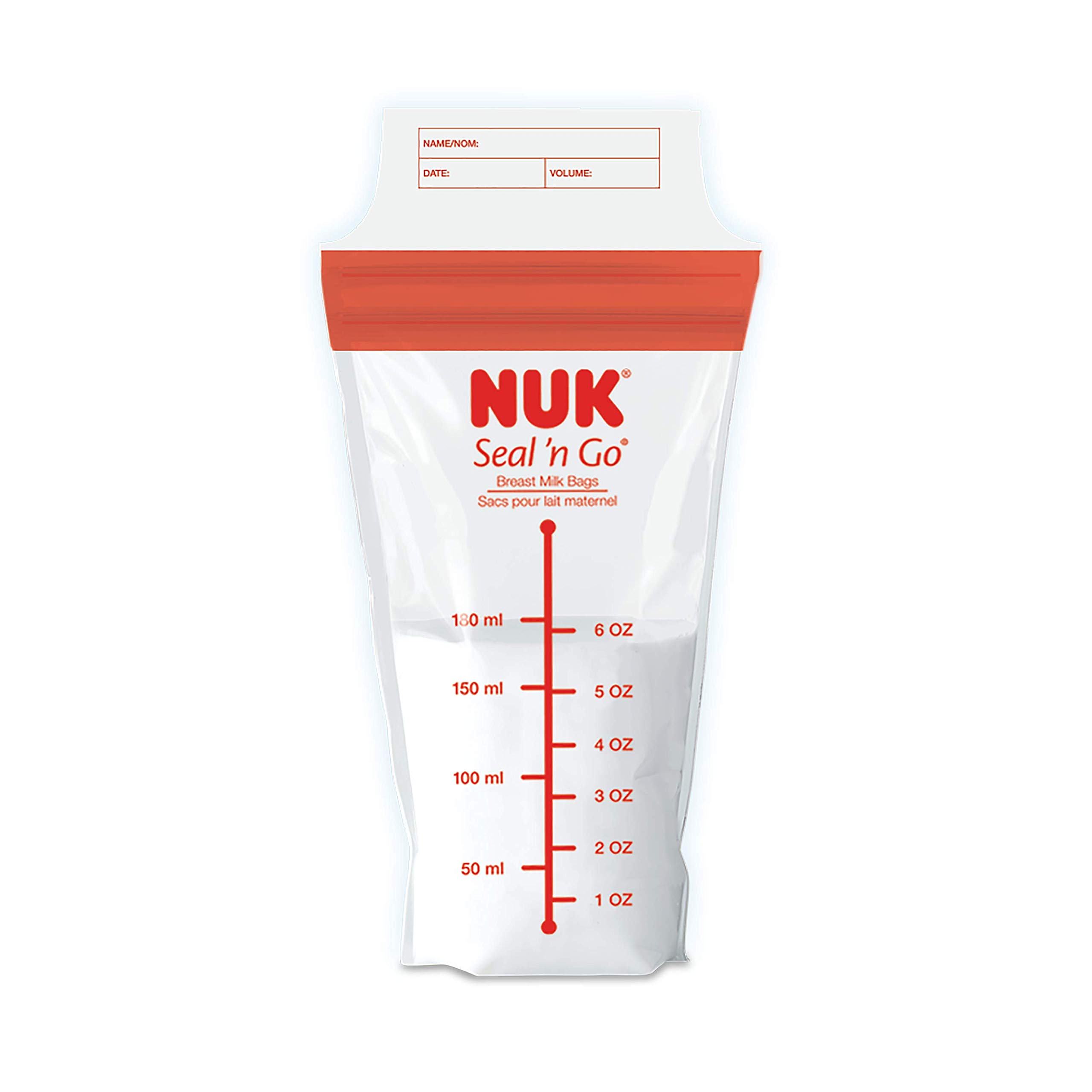 NUK Simply Natural Seal n' Go Breast Milk Bags, 25CT