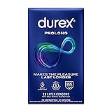 Durex Condom Prolong Natural Latex Condoms, 12