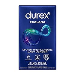 Durex Condom Prolong Natural Latex Condoms, 12