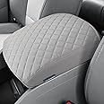 ISSYAUTO Center Console Cover Compatible with 2009-2015 Pilot, Leather Armrest lid Cover Arm Rest Covering for Car, Well-Make Durable Middle Console Cover Armrest Box Protective Cover, Gray