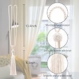 Pretty Jolly 2 Pack Tassel Curtain Tiebacks Beige Rope Knot Drape Holdbacks view 2