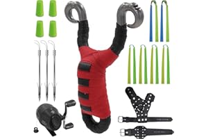 Stainless Steel Hunting Slingshot for Adults Fishing Slingshots with Reel Powerful Sling Shot with 3 Fishing Darts 4 Fishing 