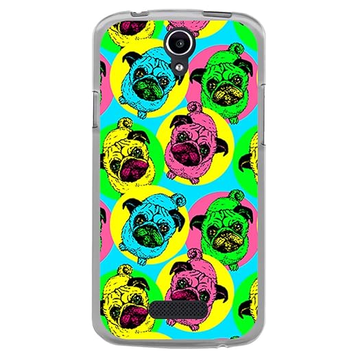 BJJ SHOP Transparent Hülle für [ Doogee X6 X6 Pro ], Flexible Silikonhülle, Design: Möpse in Ekstase