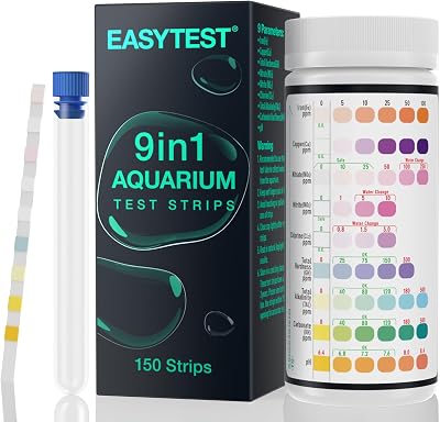 EASYTEST 9-in-1 Aquarium Test Strips 150 PCS Water Test Kit