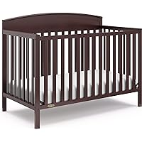 Graco Benton 5-in-1 Convertible Crib (Espresso) – GREENGUARD Gold Certified, Converts from Baby Crib to Toddler Bed, Daybed a