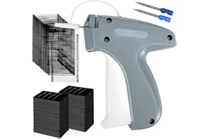 Vmiapxo 5503 Pcs Black Clothing Tag Machine Kit, Garment Price Tag Attacher Tagging Gun with 2 Steel Needles 5000 2" Black Barbs Fasteners 500 Tags for Store Warehouse Boutique Small Business