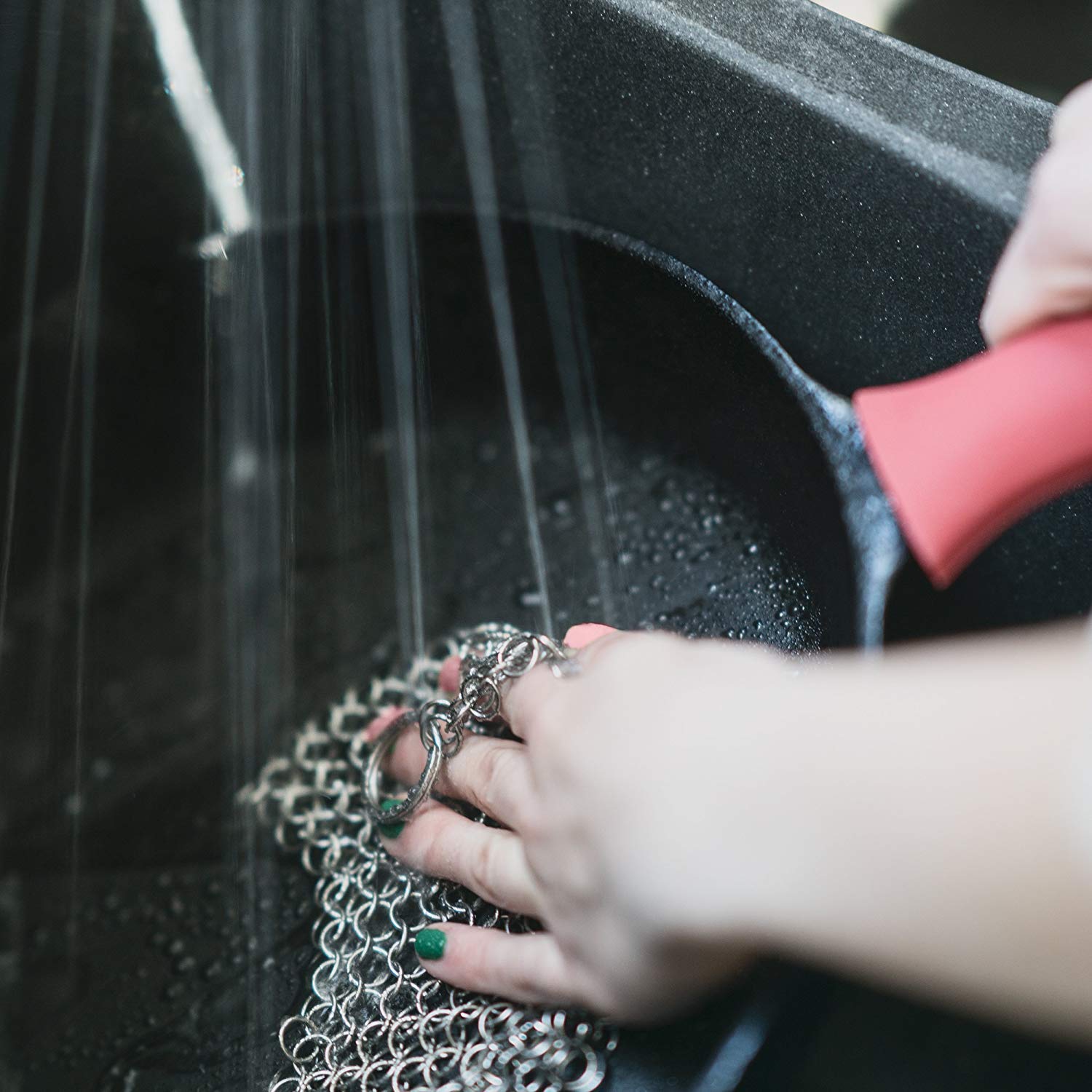 Cast Iron Sam’s Cast Iron Skillet Cleaning Kit Chainmail Scrubber and