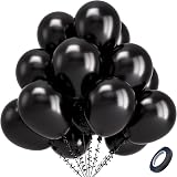 Kelfara Black Balloons 100pcs 12 Inch Latex Party Decorations