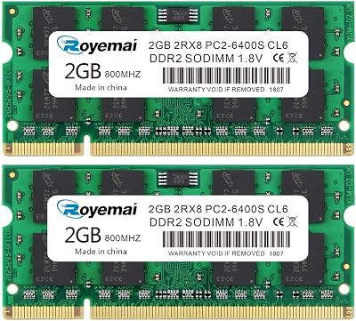D DUOMEIQI 4GB (2x2GB) PC2-6400s DDR2 800MHz Laptop RAM Memory Upgrade