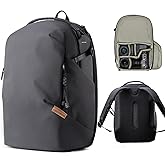 PGYTECH OneGo Lite 22L Camera Backpack Water-Resistant DSLR/Mirrorless Bag for Sony/Canon/Fujifilm, Drone Backpack, Tripod Mount Travel & Weekend Photography Pack for 16" Laptop (Matte Black)