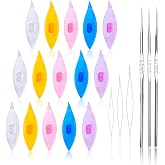 15 PCS Tatting Shuttle Kit for Beginners, 15 PCS Tatting Shuttle | Beading Needles, Crochet Hooks, Knitting Needles, Big Eye Needles for DIY Hand Lacemaking Craft Tool