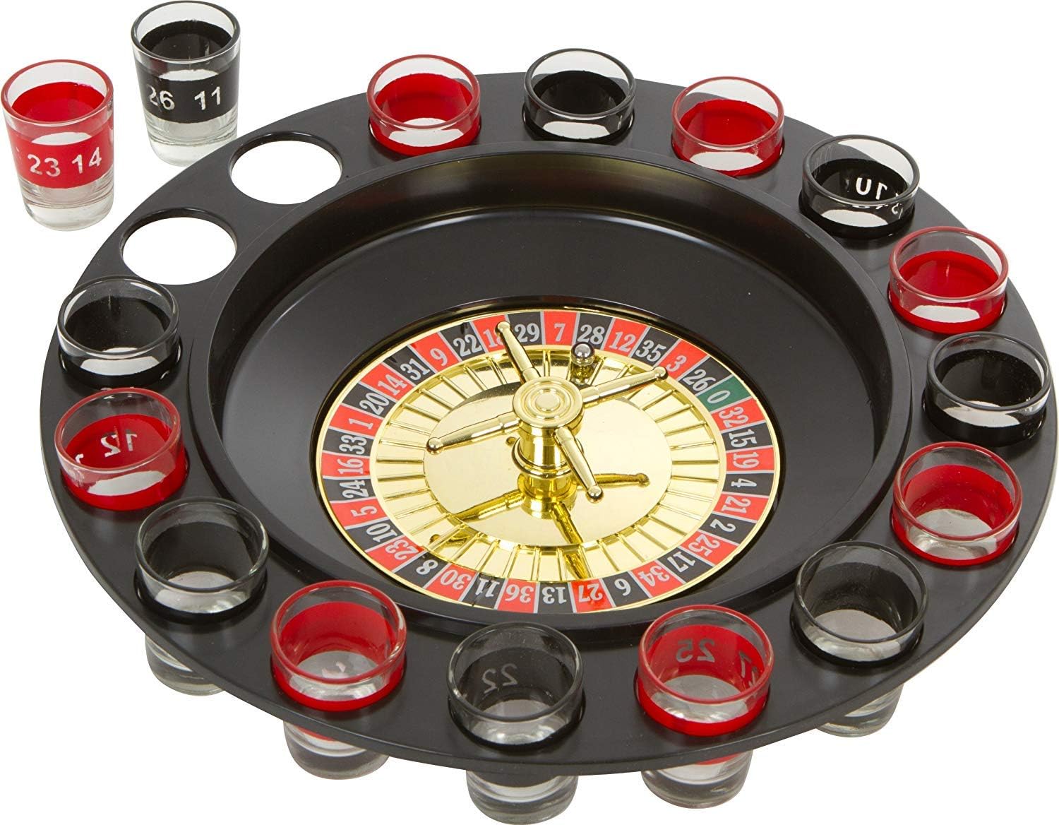 EZ DRINKER Shot Spinning Roulette Game Set (16-Piece)