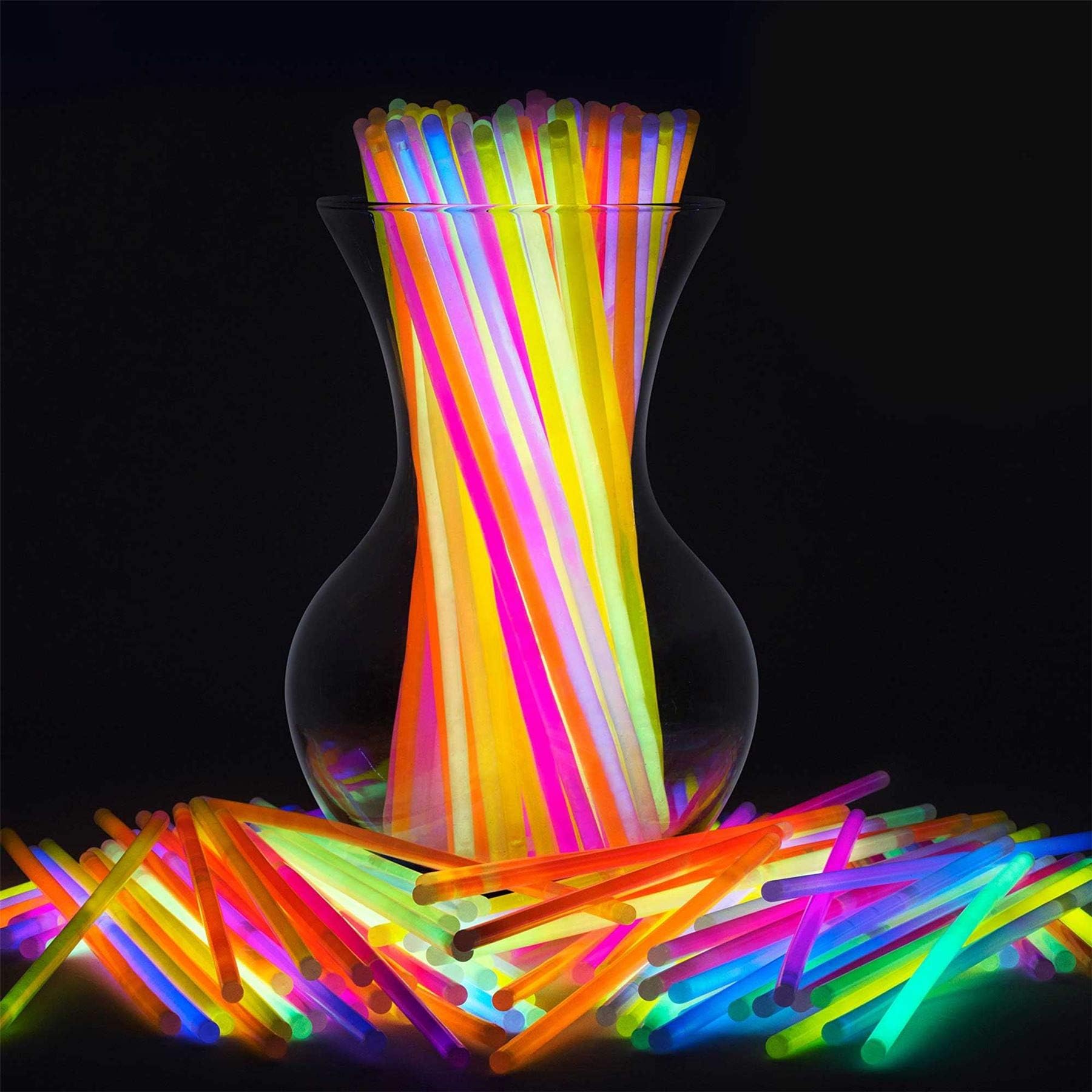 Glow Sticks 50pcs Christmas New Years Party Glow in the Dark Kids Boy-Girls Bracelets Mixed Neon UK Accessories Birthday