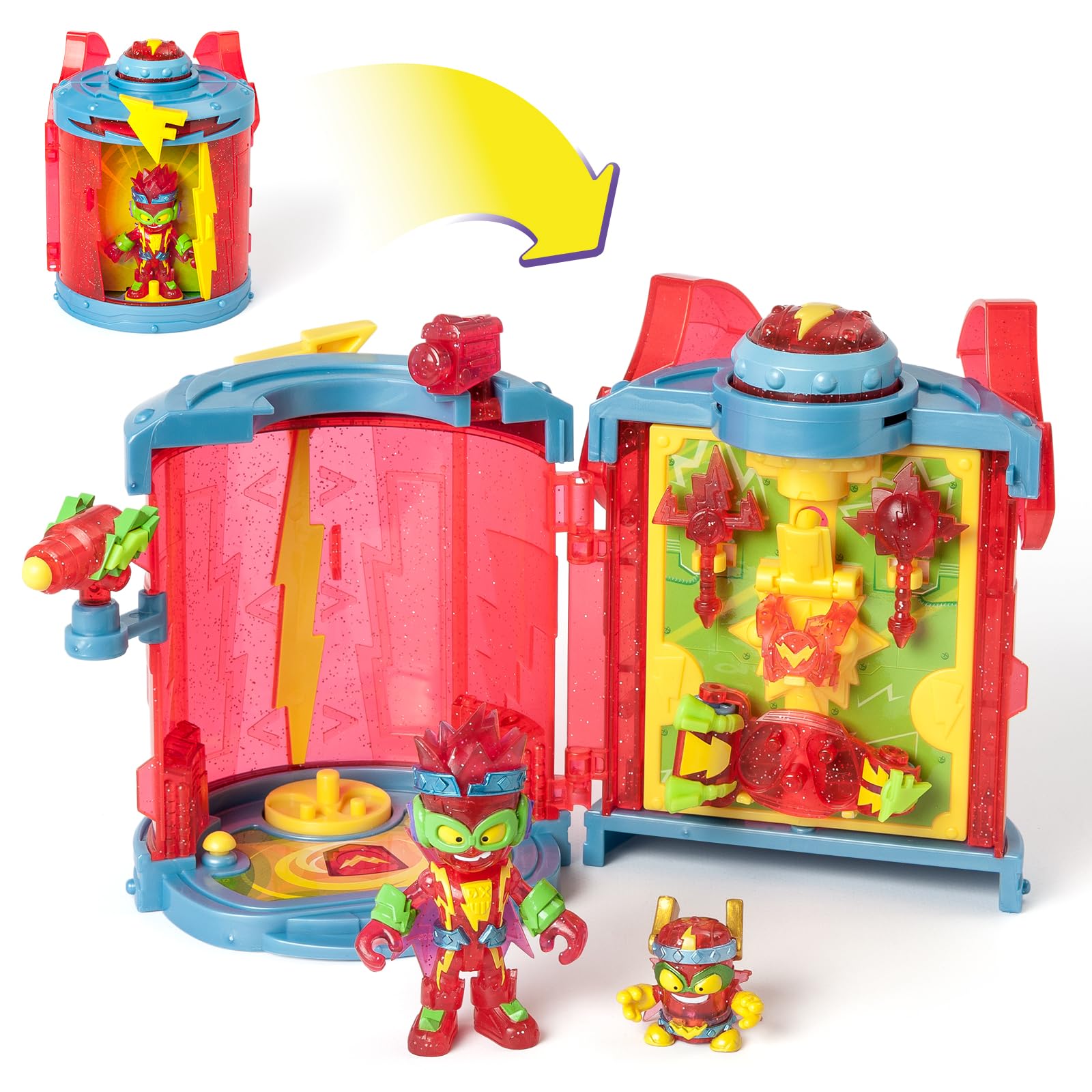 SUPERTHINGS - Fury Storm Secret Base. Secret hideaway of Fury Storm. Includes 1 Kazoom Kid, 1 exclusive SuperThing and lots of accessories