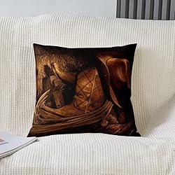 Western Decor Throw Pillow Covers 20"x20" Set of 2