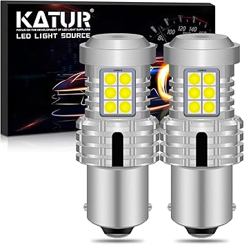 Amazon Com Katur 1156 Ba15s P21w 7506 Led Bulbs Super Bright 12pcs 3030 8pcs 3020 Chips Canbus Error Free Replace For Turn Signal Reverse Brake Tail Stop Parking Rv Lights Xenon White Pack Of