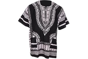 Dupsie's African Print Unisex Dashiki Shirt African Attire for Men Women Black History month, Festivals, Church, Cruises