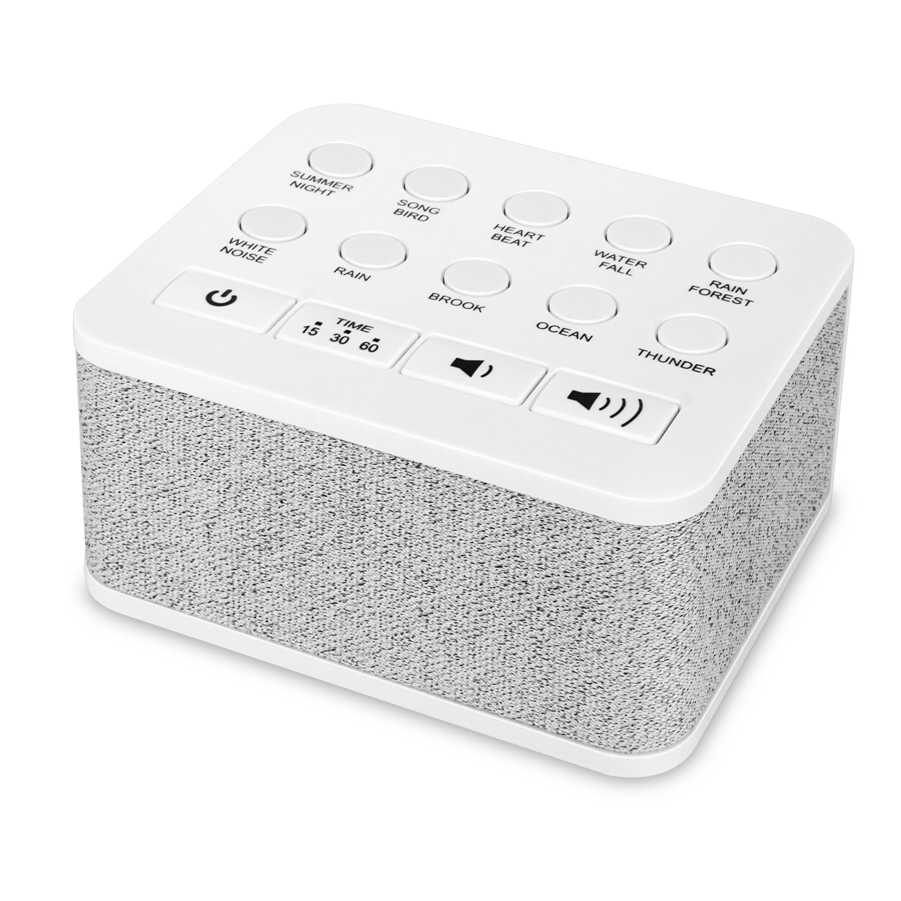 BIGMONAT White Noise Machine, Sleep Sound Machine with 10 Natural Soothing Sounds, Volume Control & 3 Timers Setting, Memory Function Sound Machine for Baby Kids Adults & Home Office Travel， White