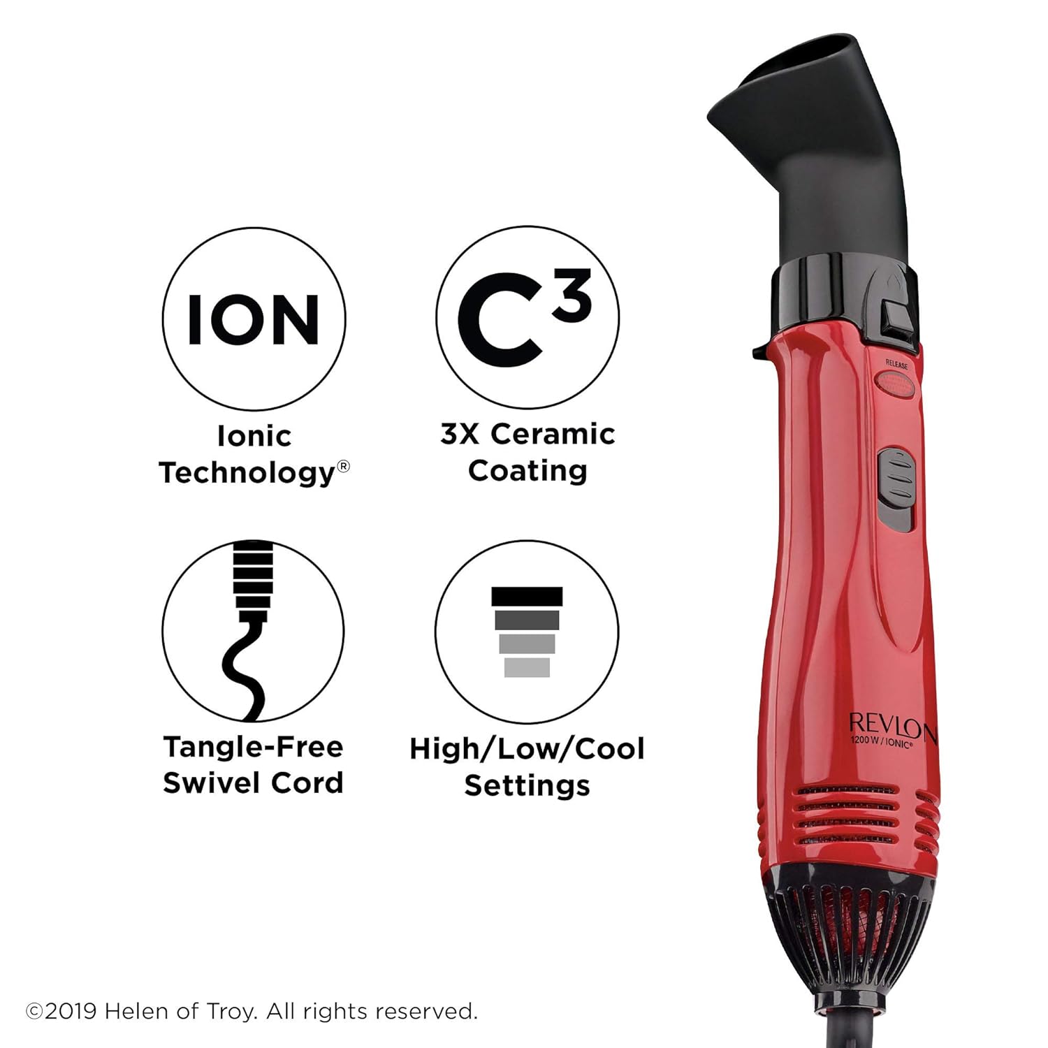 Revlon Hot Air Brush Kit for Styling & Frizz Control : Hot Air Brushes : Beauty