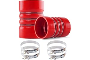 Ailbiuko Silicone Charge Air Cooler Hump Hose 4" X 6" Heavy Duty Intercooler Hoses Boot Kit with T-bolt Clamps Set for Semi Trucks,2 Pack