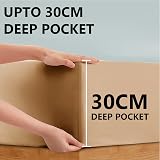My Home Store Fitted Sheet 100% Egyptian Cotton 300TC Beige Double view 3