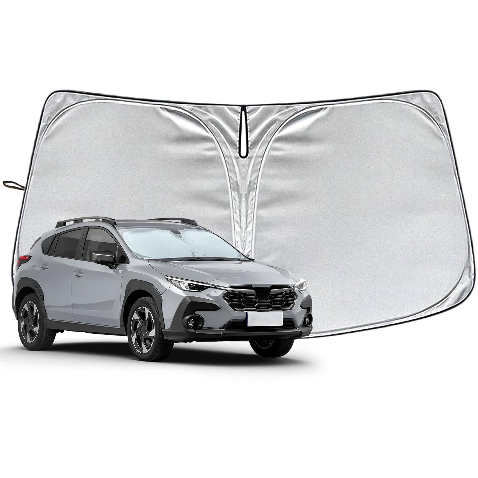 Photo 1 of Windshield Sunshade for Subaru Crosstrek 2018-2025, Customized for Crosstrek Car Front Window Sun Shades, Automatic Car Sun Shield Accessories, Blocks UV Rays, Keeps Vehicle Cool