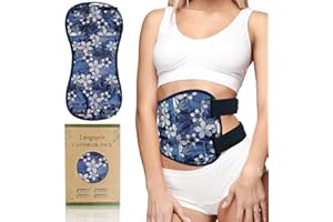 Langsprit Castor Oil Pack Wrap,Organic Cotton Castor Oil Packs for Liver Detox,Reusable Castor Oil Pads Pack Compress for Stomach,Castor Oil Packs Body kit L