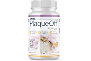 ProDen PlaqueOff Powder for Cats - Plaque & Tartar Reducer, Breath Freshener, Feline Oral Care - 40g