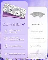 Hihealer Eye Pillow with Extra Cover Lavender Aromatherapy 25x10 cm 235 g White view 3