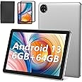 EHFiDC Tablet 10.1 inch Android 13 Tablets, 6(2+4) GB RAM+64GB ROM, 6000mAh, 1280 x 800 FHD, IPS Screen, Dual Camera, FM GPS 2.4G WiFi, Bluetooth (Gray)