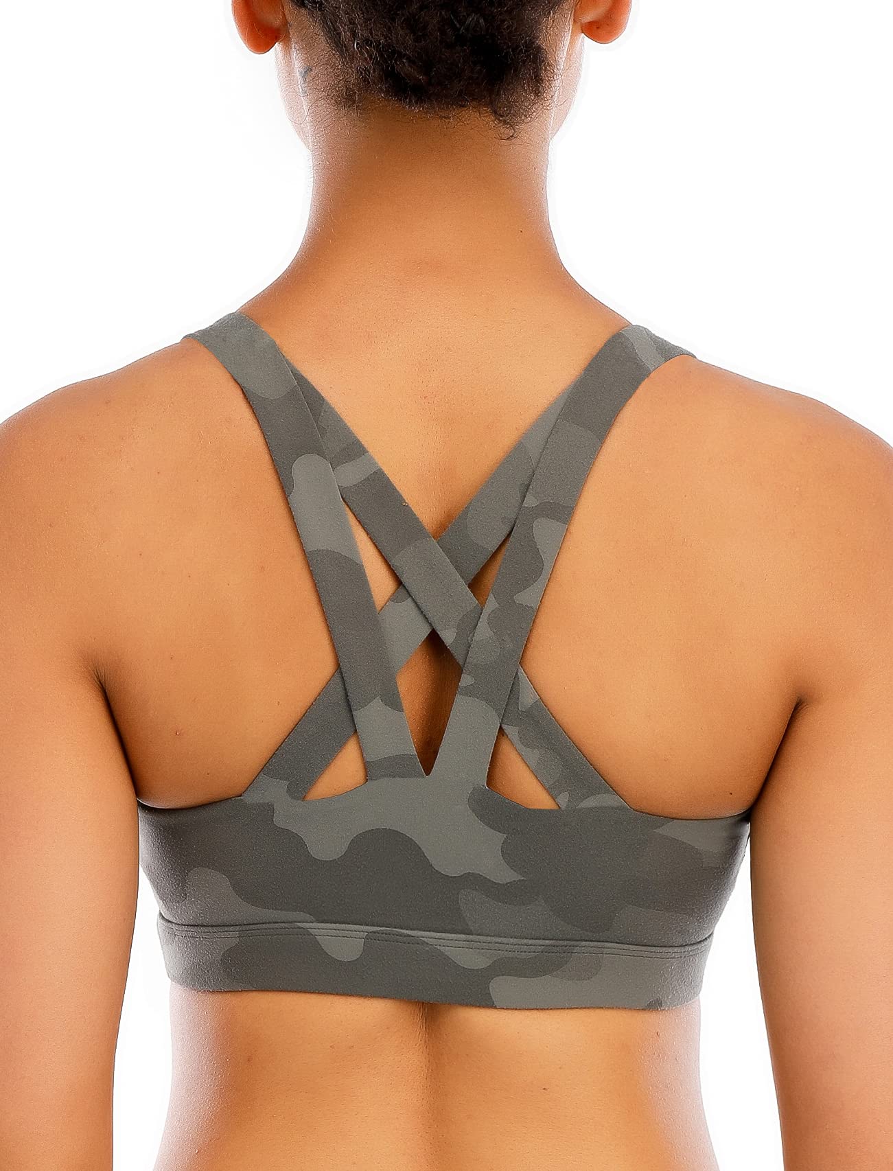 RUNNING GIRL Sports Bra for Women, Criss-Cross Back
