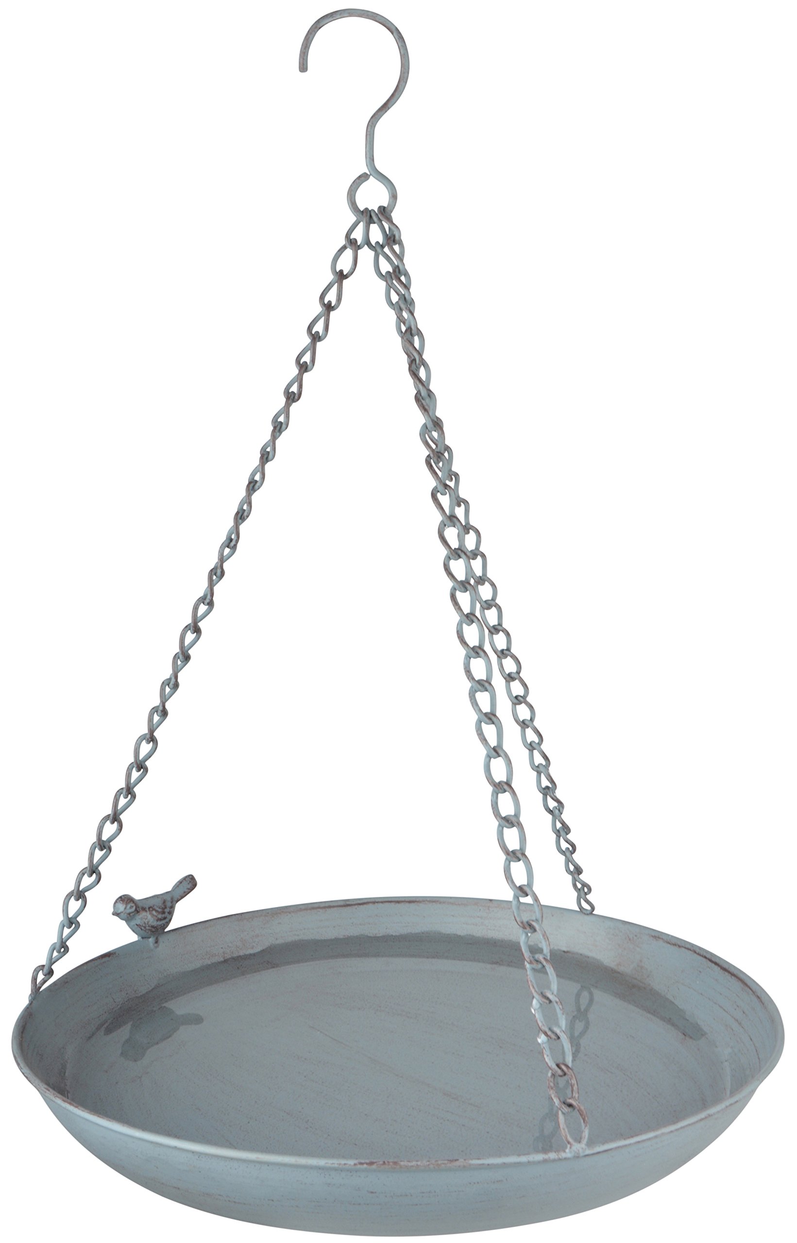 Fallen Fruits Ltd FB403 GREY METAL HANGING BIRD BATH, 30