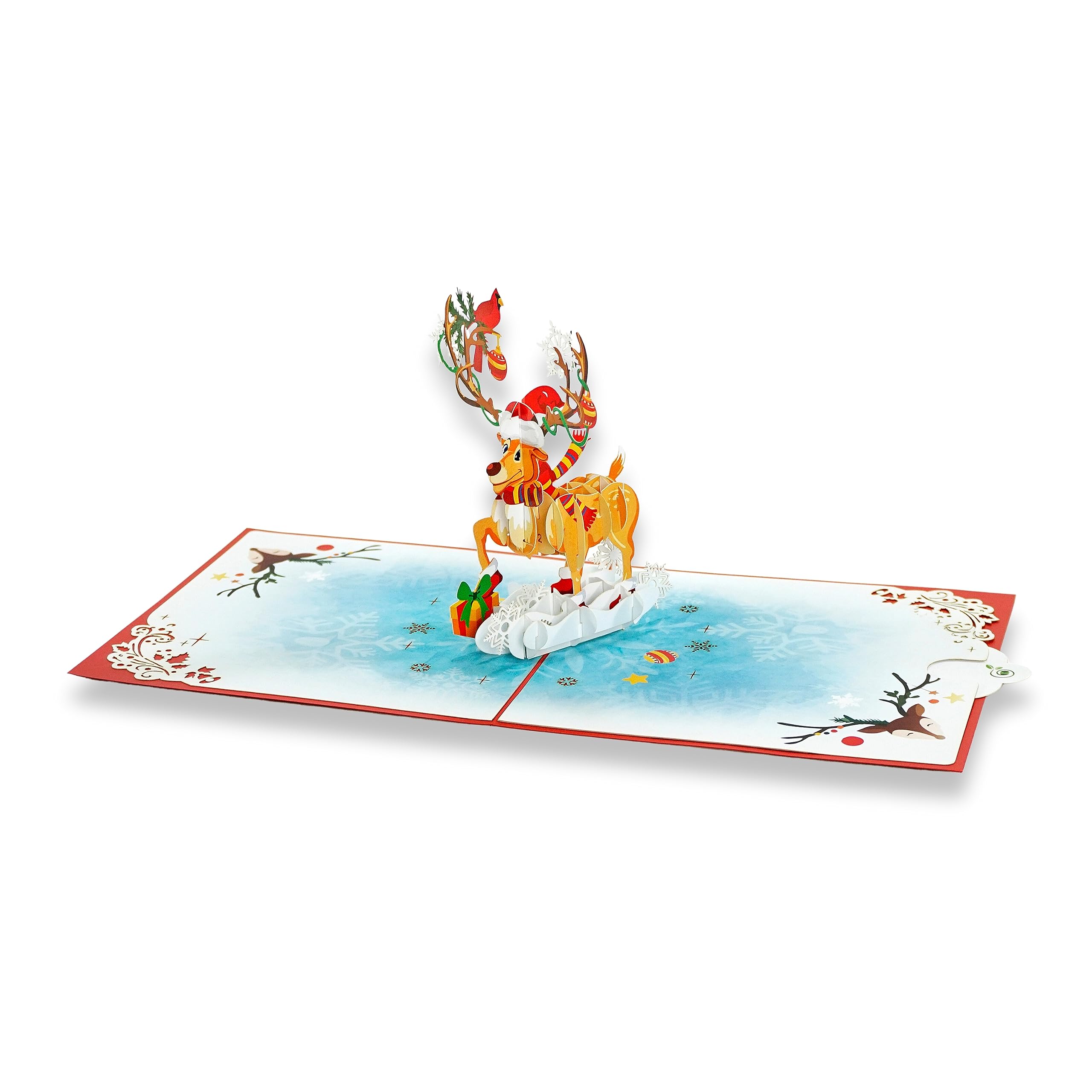paperdora® 3D Pop-Up Card „Christmas“ with Envelope and Wax Seal - Greeting Card Gift Card Gift Certificate Voucher