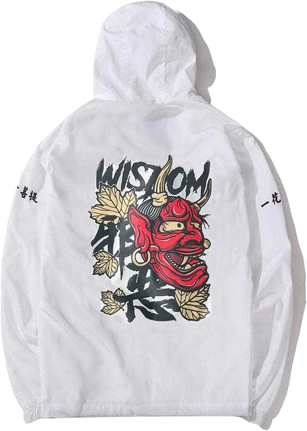 WEIPENG Men's Running Windbreaker Lightweight Athletic Track Jackets (Medium, 3 White)