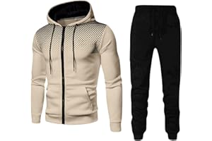 Men's Tracksuits 2 Piece Full Zip Sweatsuit Casual Outdoor Sports Jogging Gym Track Sweat Suit