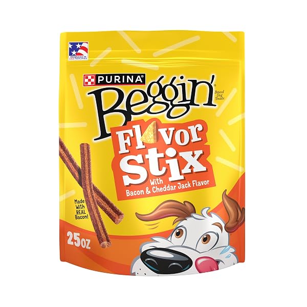 BEGGIN’ FLAVOR STIX TREATS FOR DOGS WITH BACON...